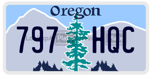 797HQC  license plate in OR