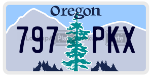 797PKX  license plate in OR