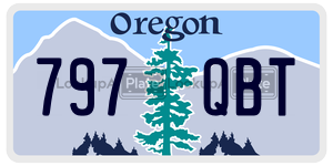 797QBT  license plate in OR