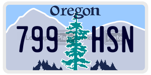 799HSN  license plate in OR