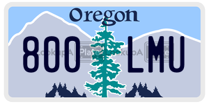 800LMU  license plate in OR