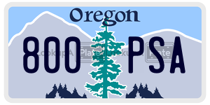 800PSA license plate in Oregon