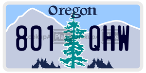 801QHW  license plate in OR