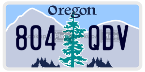 804QDV  license plate in OR