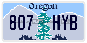 807HYB  license plate in OR