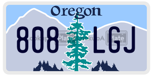 808LGJ license plate in Oregon