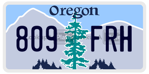 809FRH license plate in Oregon