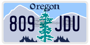 809JDU  license plate in OR