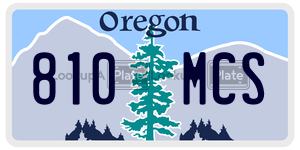810MCS  license plate in OR