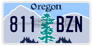 811BZN  license plate in OR