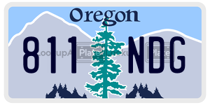 811NDG  license plate in OR