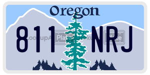 811NRJ  license plate in OR