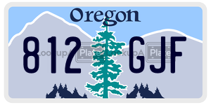 812GJF license plate in Oregon