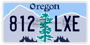 812LXE  license plate in OR