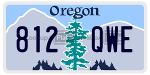 812QWE  license plate in OR