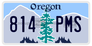 814PMS  license plate in OR