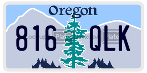 816QLK  license plate in OR