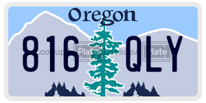 816QLY  license plate in OR