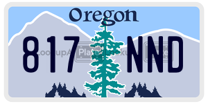 817NND  license plate in OR