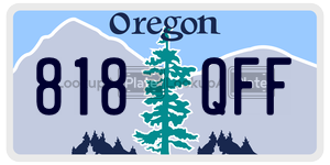 818QFF  license plate in OR