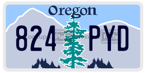 824PYD  license plate in OR
