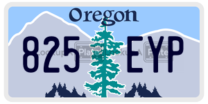 825EYP  license plate in OR