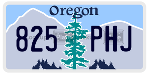 825PHJ  license plate in OR