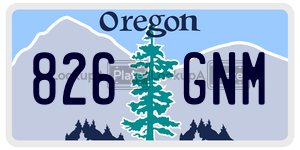 826GNM  license plate in OR