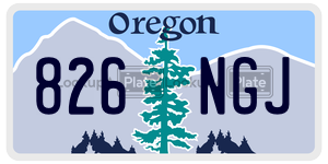 826NGJ  license plate in OR