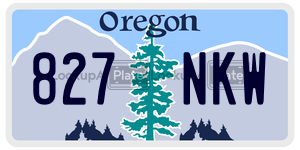 827NKW  license plate in OR