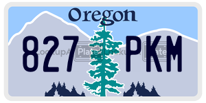 827PKM  license plate in OR