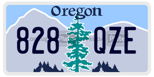 828QZE  license plate in OR