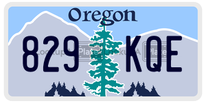 829KQE  license plate in OR