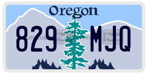 829MJQ  license plate in OR