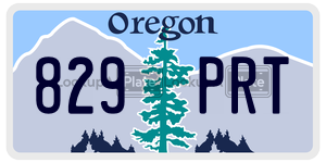 829PRT  license plate in OR