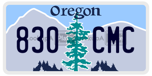 830CMC license plate in Oregon