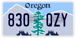 830QZY  license plate in OR