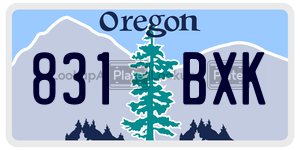 831BXK  license plate in OR