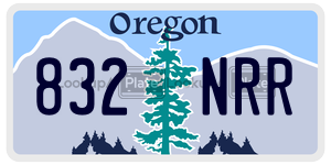 832NRR  license plate in OR