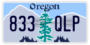 833QLP  license plate in OR