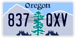 837QXV  license plate in OR