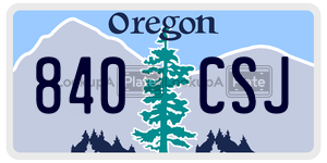 840CSJ  license plate in OR