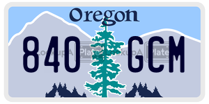 840GCM  license plate in OR