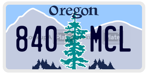 840MCL  license plate in OR