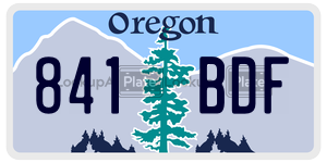 841BDF  license plate in OR