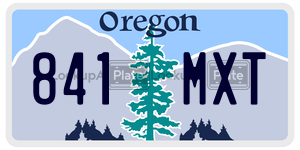 841MXT  license plate in OR