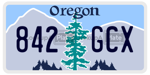 842GCX  license plate in OR