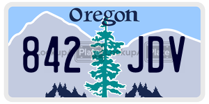 842JDV  license plate in OR