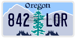 842LQR  license plate in OR