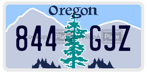 844GJZ  license plate in OR